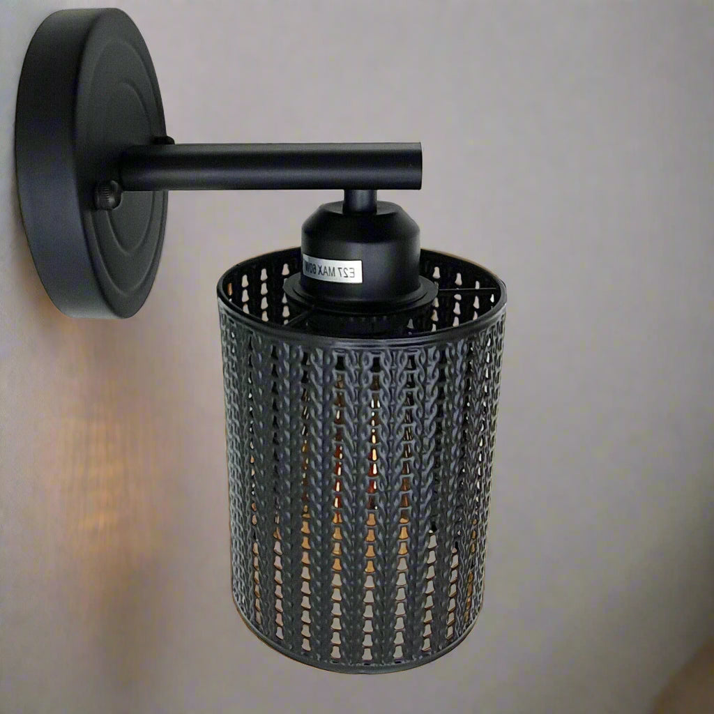 Modern Industrial Rose Gold Wire Cage Wall Sconce Light Fixture