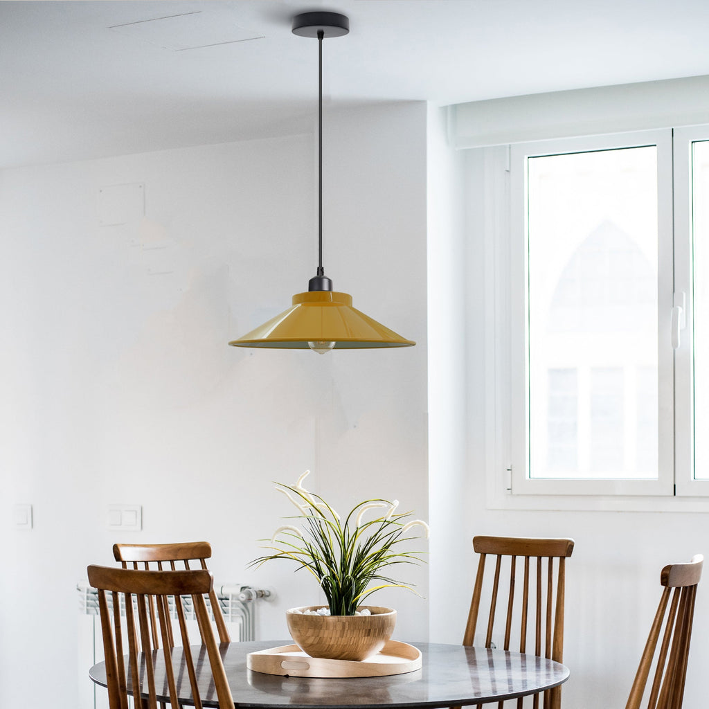 Adjustable Vintage Metal Single Head Hanging Pendant Light with E27 Socket